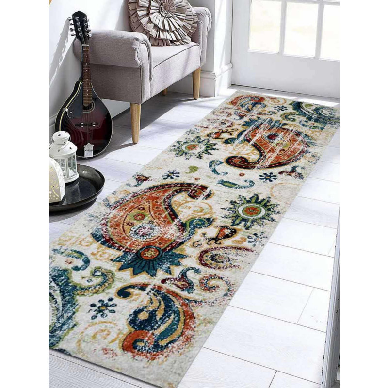 Tapis de couloir en polypropylène Crayton, Tapis de couloir 3 pi 2 po x 10 pi