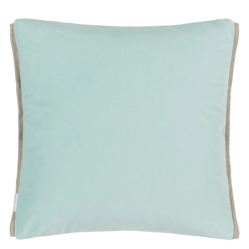 Varese Velvet Decorative Pillow, Azure/Pale Aqua, 22" H x 22" W