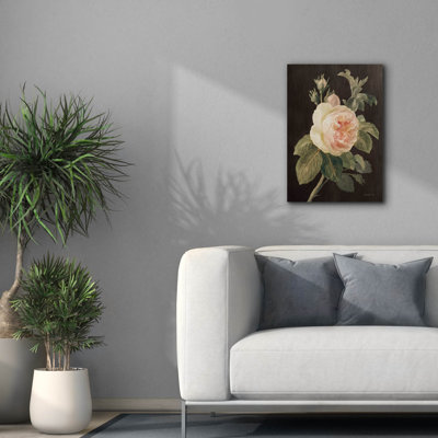 «Heirloom Pink Rose On Black» par Danhui Nai, art mural sur toile