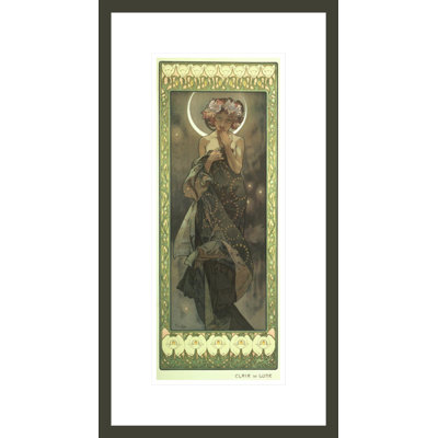 La lune et les étoiles: Étude pour «The Moon» (1902) par Alphonse Mucha, reproduction sur toile