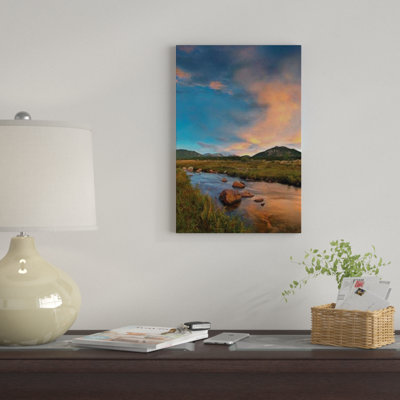 " Sunset over River and Peaks in Moraine Park, Rocky Mountain National Park, Colorado " Print