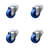 SS Solid Polyurethane Wheel Swivel Bolt Hole Caster Set Service Caster