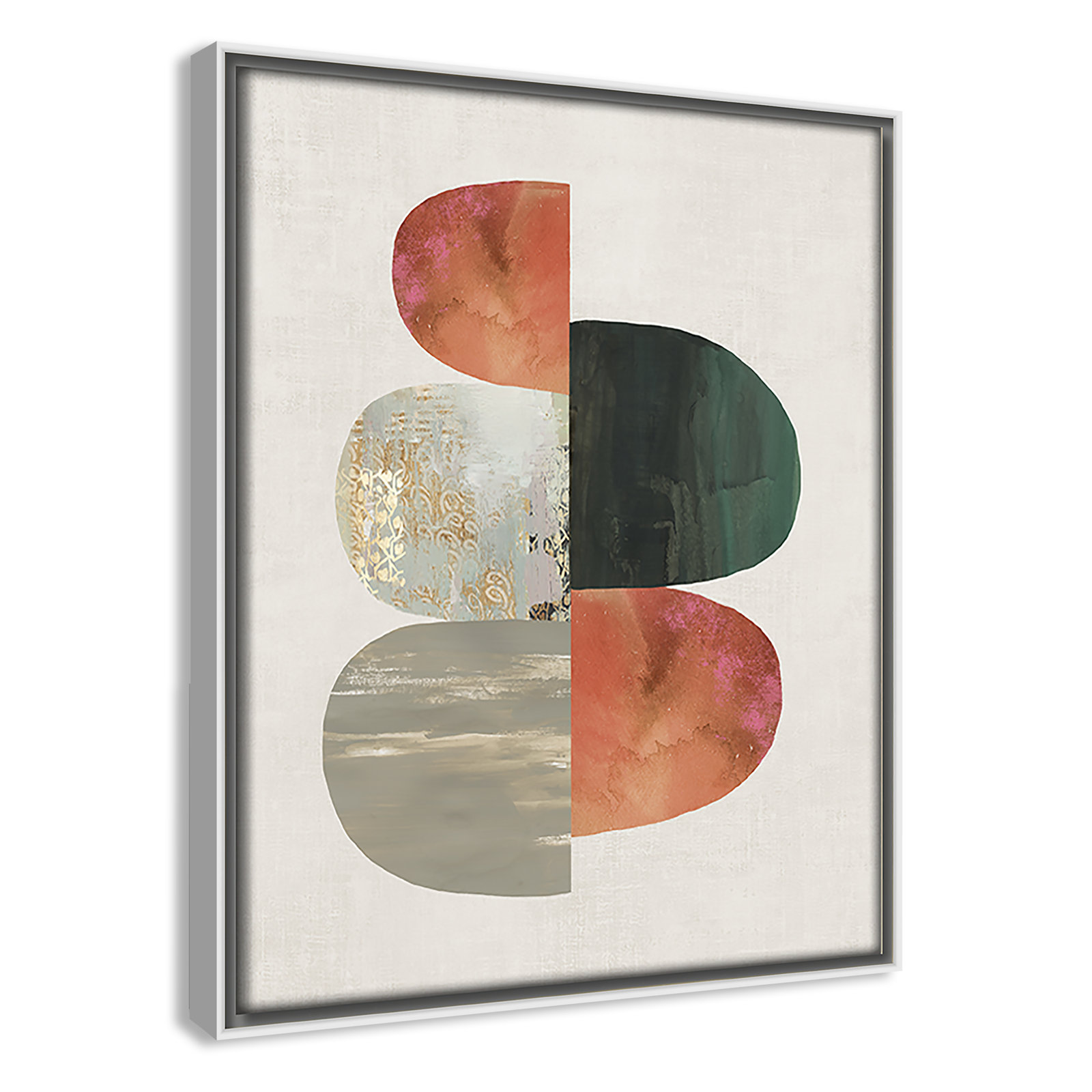 Framed Canvas, 11.5" H x 9.5" W, White