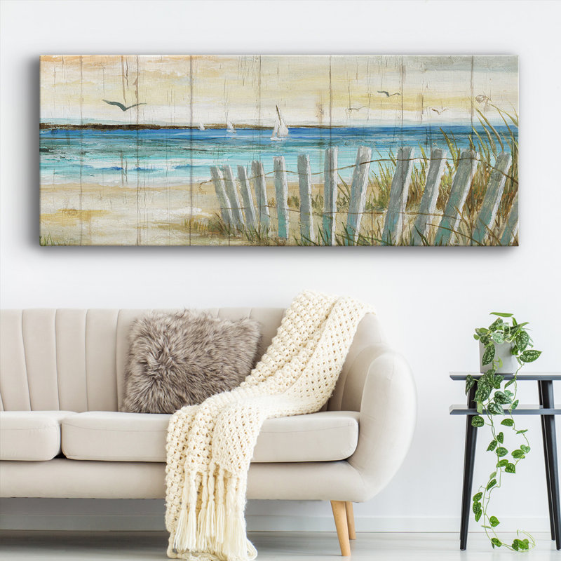 Coastal Causeway sur impression sur toile, H 8 po x l 20 po x P 1,5 po