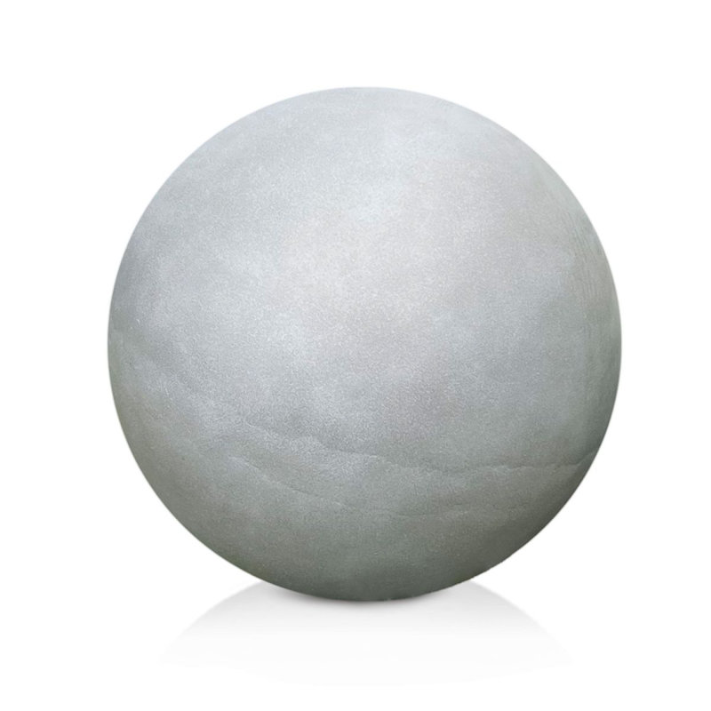 Garden Decorative Ball, Zen Garden, Swimming Pool, House Entrance, Patio, Stone Effect Ball with Flat Base, White Washed