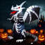 Dragon squelette gonflable 9,2 pi avec yeux rouges DEL Halloween
