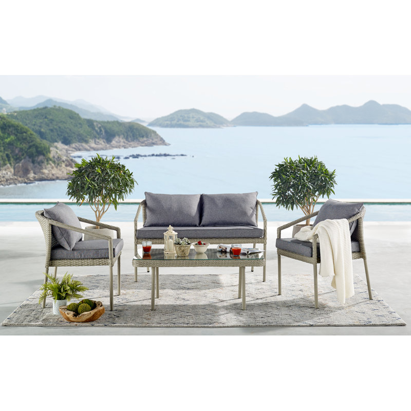 Pancoast 4 Seater Rattan Sofa Set