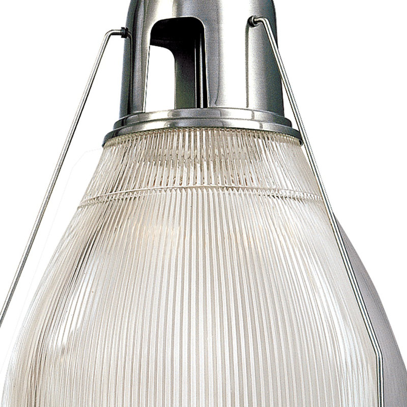 Haverhill 1 - Light Pendant, Polished Nickel, Ribbed