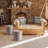 Sorbus Tree Stump Stool, Storage Ottoman 15 Inch Fake Tree Stumps Log Stool Storage, Artificial Tree Trunk, Perfect Footstool Kids Toy Chest, Rustic Log Cabin Decor Bench, Pedestal - 2 Pack, Gray-115162109