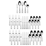 Mikasa Veramar 45 Piece Flatware Set With Serving Utensils, Service For 8, 18/10 Stainless Steel
