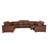 Mietoon Leather Match Large Seating Power Recliner Sectional-1339745741