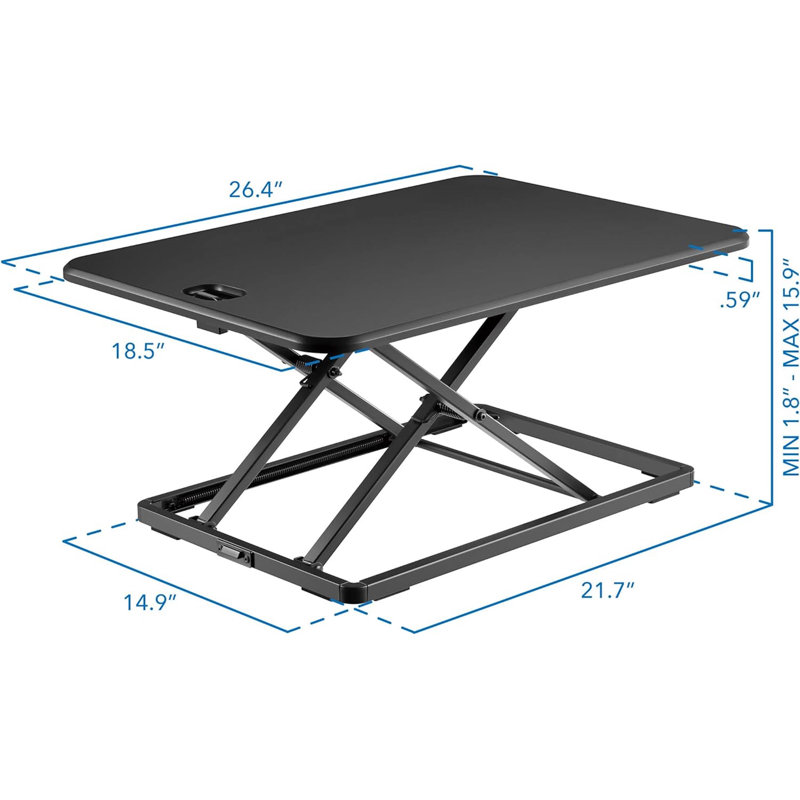 Tabletop Desk Riser - Height Adjustable Desk Converter  Laptop/Computer Cart Or Stand