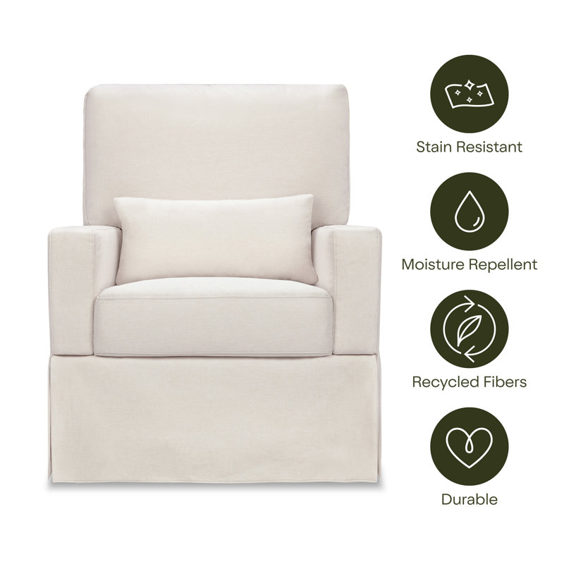 Crawford Recliner and Swivel Glider, Performance Cream Eco-Weave