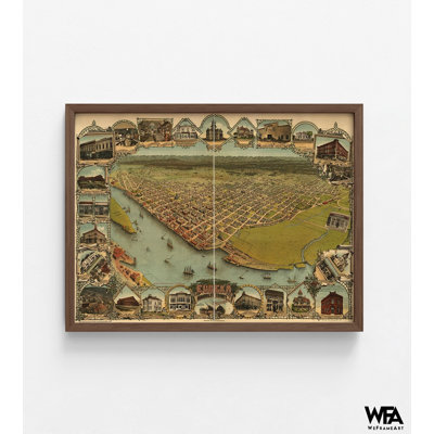 Eureka-Humboldt County-California. 1902, affiche de l'État de Californie, Eureka, affiche encadrée antique, reproduction des États-Unis, reproduction de l'ancienne Californie