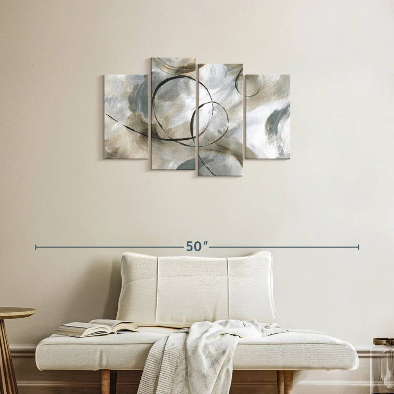 Allegro On Canvas 4 Pieces Set, 22" H x 36" W x 1" D