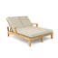 Chaise longue inclinable en teck Io