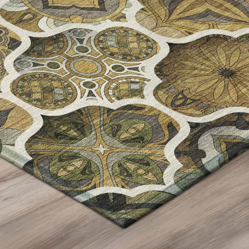 Tapis intérieur / extérieur lavable à la machine Chantille ACN2878, 2 pi 6 po x 3 pi 10 po, Brun