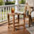 16.1" W x 12.2" D x 16.7" H HIPS Outdoor Side Table , Durable Weather Resistant Patio Side Table for Adirondack Chairs, 200Lbs Load Bearing Square Small Outdoor Table for Backyard, Pool, Patio, Porch, Garden, Lawn, Relaxing Companion, Teak-2067378006