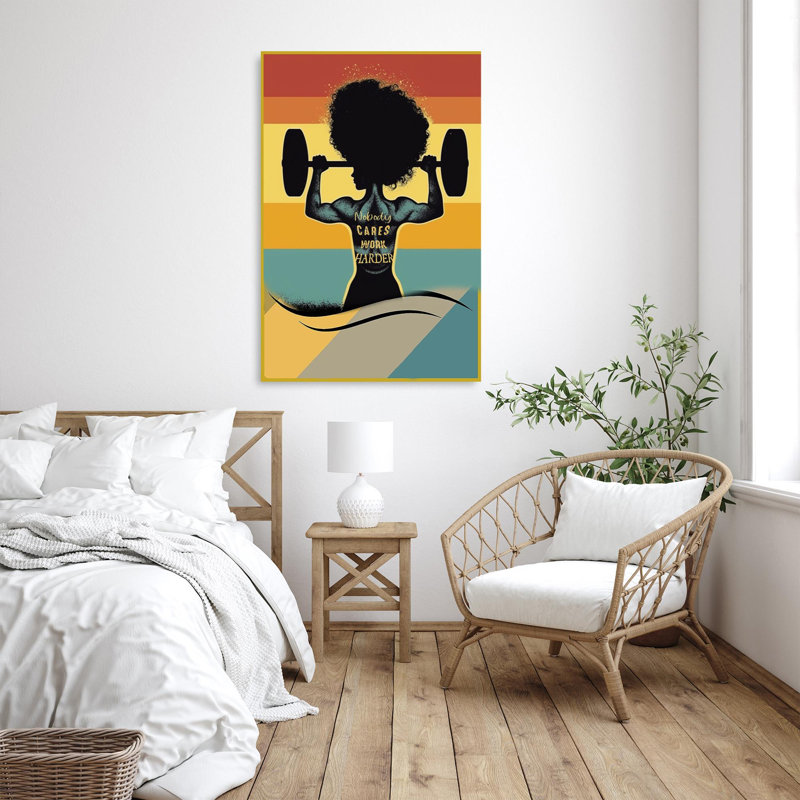 «None Cares Work Harder 2», impression sur toile, H 36 po x l 24 po x P 1,25 po
