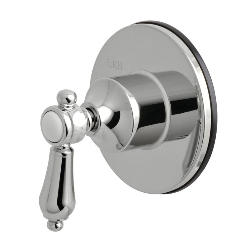 Kingston Brass Heirloom Single-Handle Wall Mount Three-Way Diverter Valve with Trim Kit, Polished Chrome