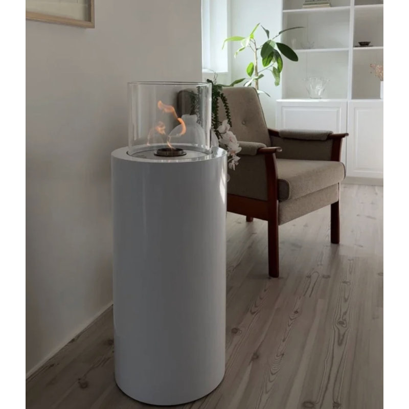 Metro Lane 35cm W Bio-Ethanol Fireplace, White
