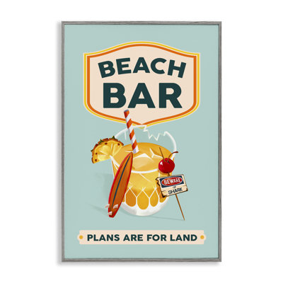 Beach Bar Cocktail  Framed Giclee Art by The Whiskey Ginger bk-071