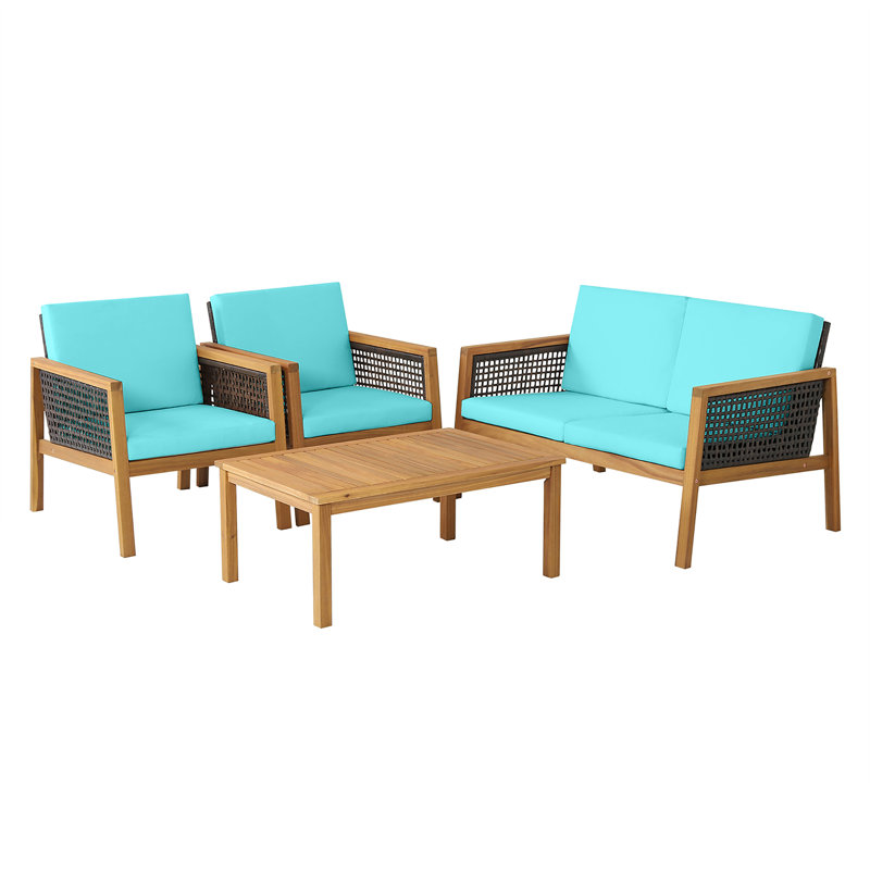 350 - Ensemble de conversation avec coussins pour 350 personnes, Bleu