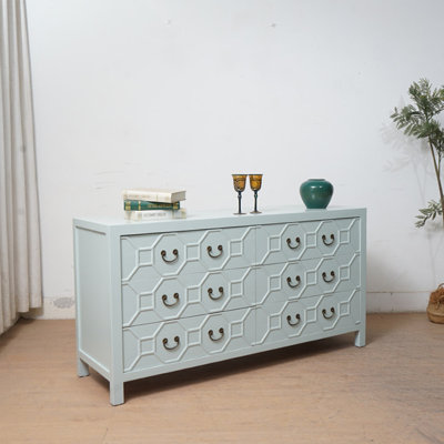 Armoire de vestibule française rétro bleu clair