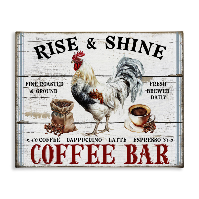 Art mural sur toile Rise & Shine Coffee par Creatif Belle bp-556_CN, H 36 po x l 48 po