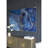 Marbled Blue Art Panels: Unique 30.5" x 40"