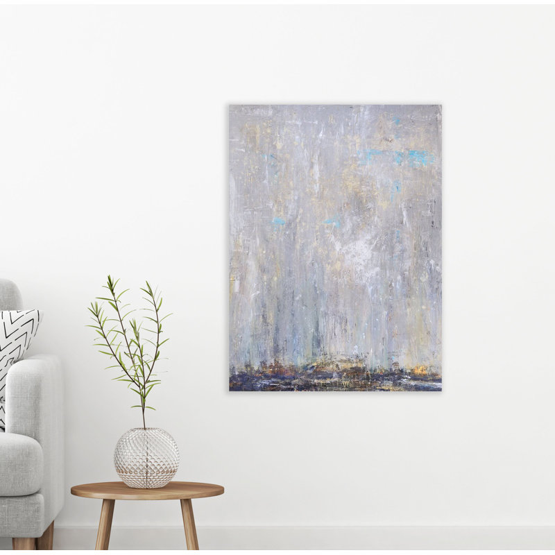 Blue Rain III by John Beard, 40" H x 30" W x 1.5" D, Wrapped Canvas