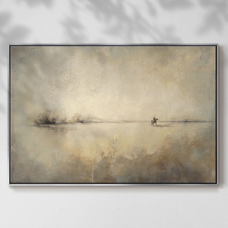 «Traveller», reproduction sur toile encadrée, H 17 po x l 25 po x P 2 po, Toile argentée avec cadre flottant