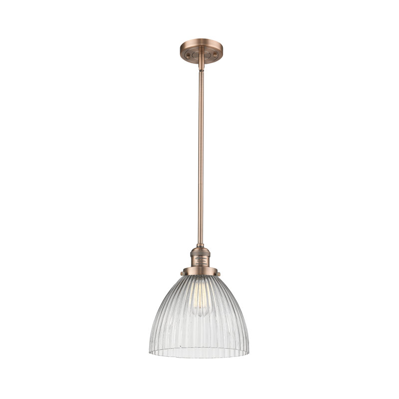 Luminaire suspendu en forme de dôme à 1 lumière Montrose, Cuivre antique, Ampoule DEL 6 watts Vinage