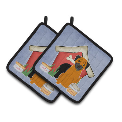 Caroline's Treasures Dog House Polyester Potholder