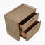 Table de chevet moderne en bois brun clair avec tiroirs de rangement 1pc