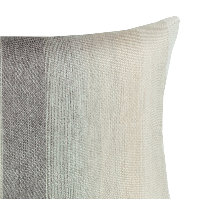 Ombre Indoor & Outdoor Woven Accent Pillow, Gray, Striped