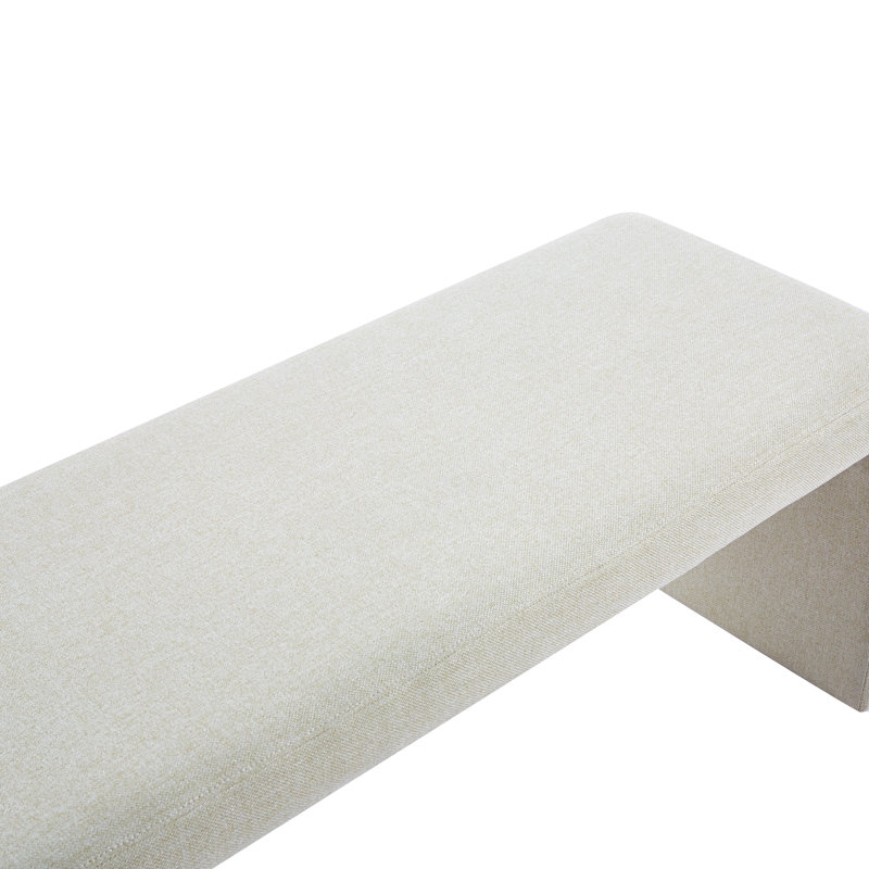 Ellayah Fabric Upholstered Bench, Beige