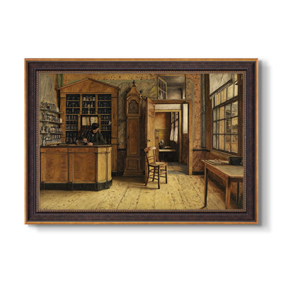 La vieille auberge «Het Loodshuis» à Anvers, 1877 - Henri de Braekeleer - Toile encadrée sur mesure