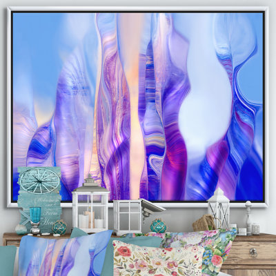 «Colorful Abstract Tw torsed Wavy Shapes in Motion», reproduction d'art graphique sur toile