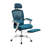 Home Game Chairs With Footrest, High-Back Mesh Rolling Swivel Reclining Chairs With Wheels, Comfortable Headrest, Lumbar Support, Comfy Arms For Home, Game Chairs, Student, Blue