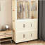 Portable Wardrobe Closet Storage Organizer for Clothes, 9 Magnetic Doors, 9 Cubes & 1 Hanging Rod, Wardrobe Storage Cabinet