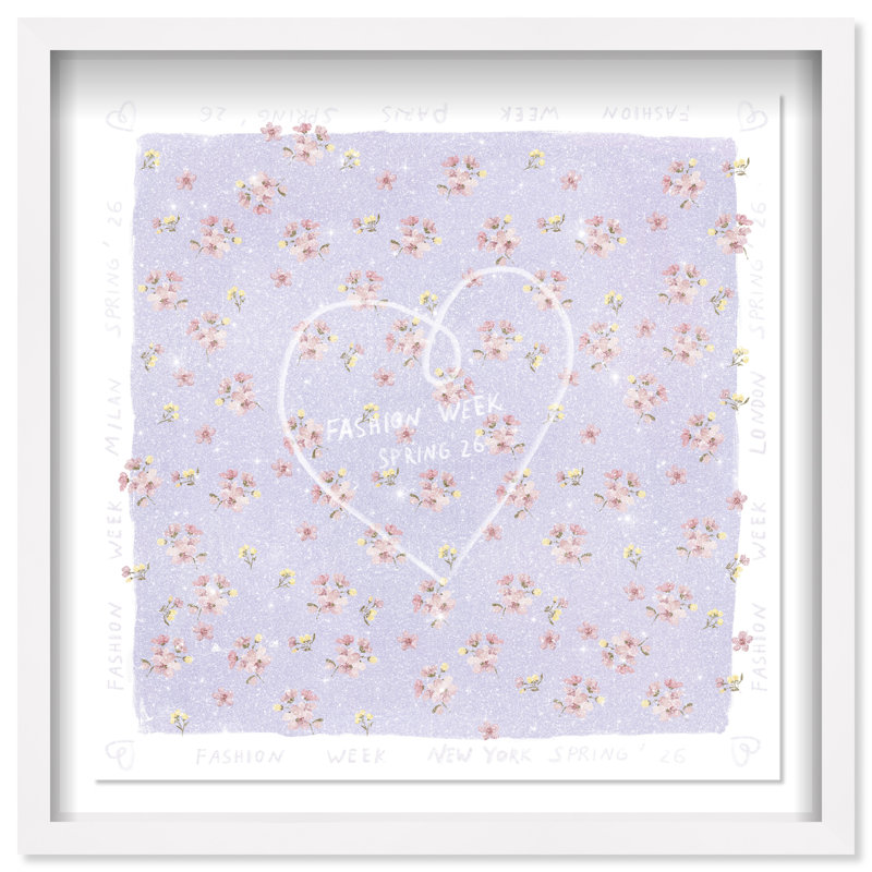 Lilac Spring Fashion Print by Oliver Gal, 21.5"H x 21.5"W, White Shadowbox