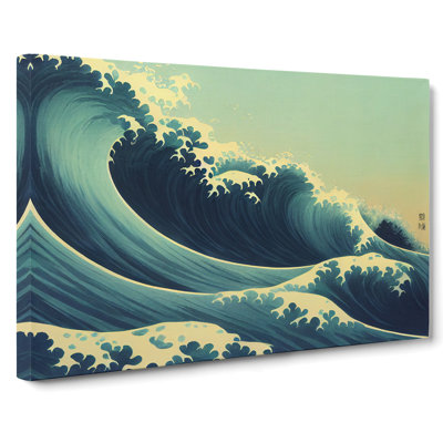 Lively Japanese Wave - Wrapped Canvas