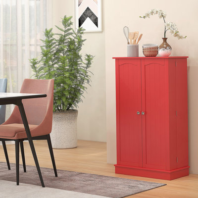 Garde-manger autoportant avec 12 tablettes de porte, portes doubles et tablettes réglables pour un rangement supplémentaire