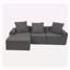 Ensemble de canapé modulaire convertible avec tissu en microfibre et mousse de compression, sécuritaire et confortable pour la vie moderne-118055064