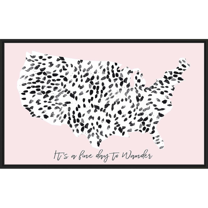 «It's a Fine Day to Wander» par Susan Bryant - impression, H 39,5 po x l 63,5 po x P 2 po, Cadre flottant noir