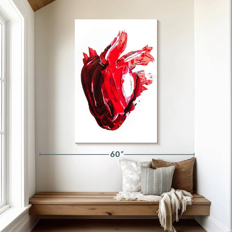 Kelan Abstract Human Heart, 48" H x 32" W