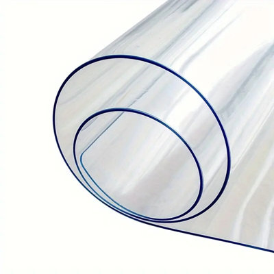 48-Inch Round Transparent PVC Table Mat Wear-Resistant Heat-Resistant And Waterproof.