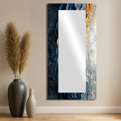 «Mosaic Of Waves Coastal Horizon II», art mural miroir nautique décoratif, imprimé sur métal