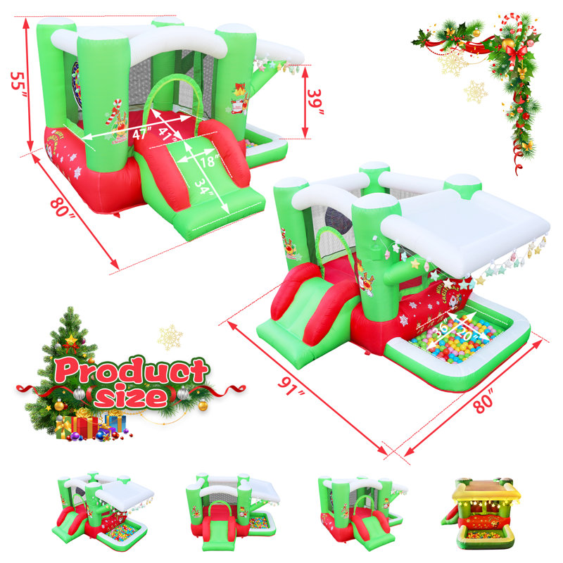Multifunctional Jump Inflatable Bouncer With Slide And Blower